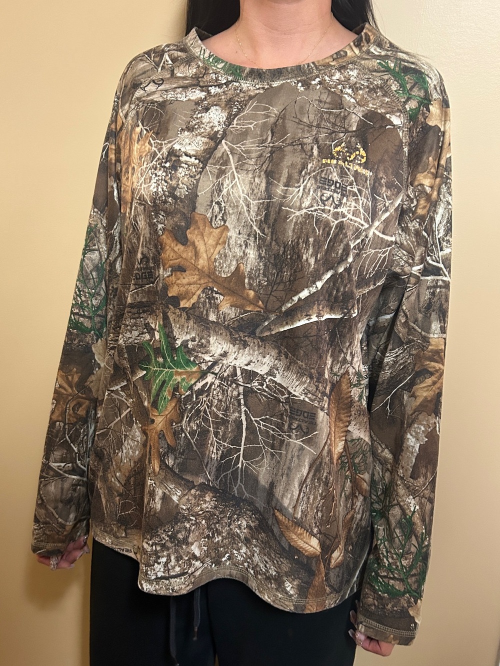 Men's Realtree Camo Long-Sleeve thermal Shirt - Brown/Green